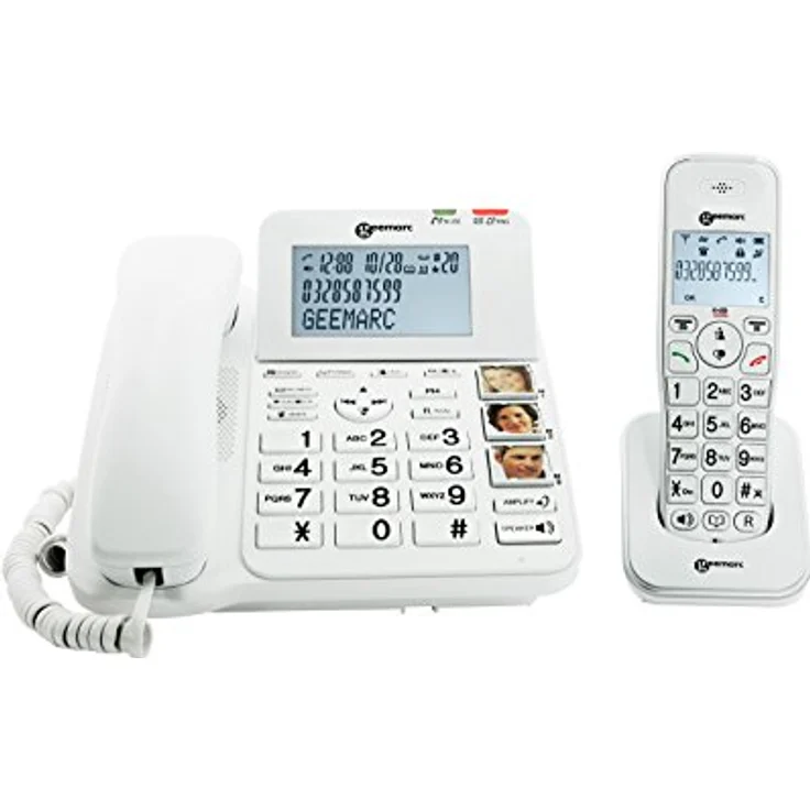Geemarc AmpliDECT COMBI 295 Combo Seniorentelefon schnurgebunden (+Anrufbeantworter+ ) und Zusatz-Dect-Telefon - Deutsche Version – Bild 3