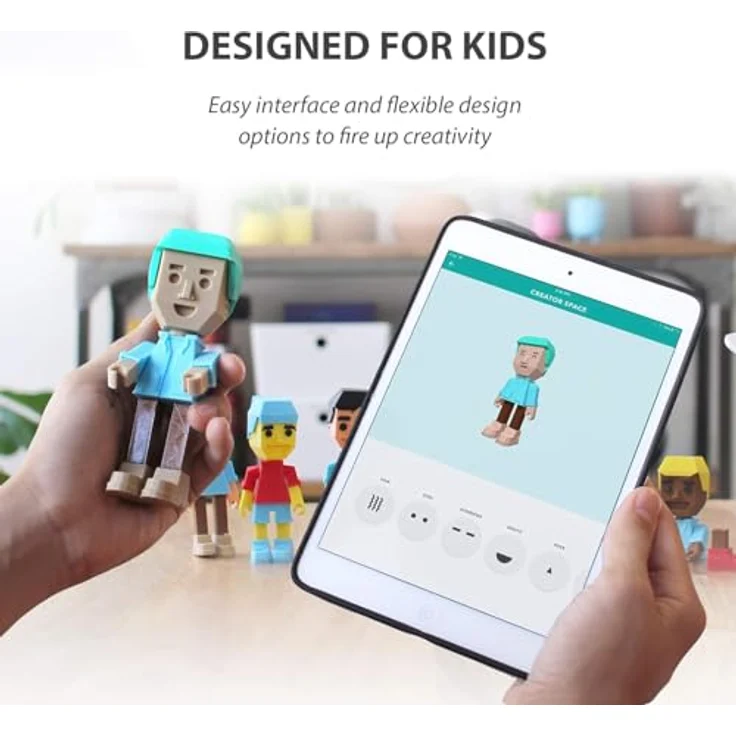 Toybox 1-Touch 3D-Drucker für Kinder und Familie – Deine persönliche Spielzeugfabrik – Keine Software erforderlich, über 10.000 Designs, kreatives Lernen zuhause (Alpha 2) - Toybox 3D-Drucker in Blau – Bild 4