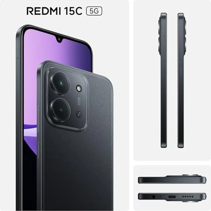 Xiaomi Redmi 15C 5G, Smartphone mit 4 GB RAM, 256 GB Speicher, Midnight Black – Bild 2