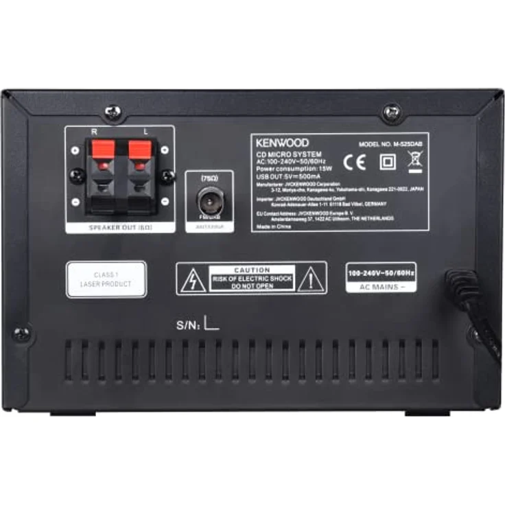 KENWOOD M-525DAB - Micro HiFi-System mit CD, USB, DAB+ und Bluetooth Audio-Streaming, 6,1cm TFT-Farbdisplay, Fernbedienung – Bild 2