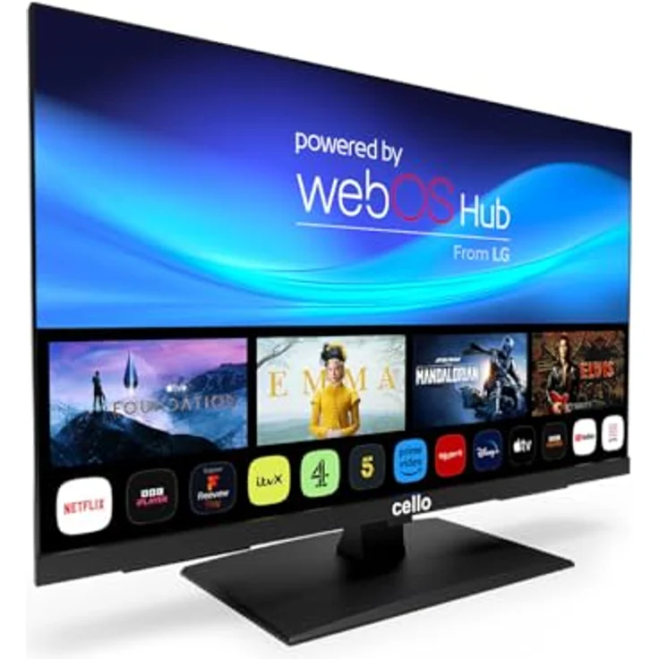 Cello C2424WSH, 24 Zoll SMART TV mit Triple Tuner (DVB-C/-S2/-T2), Bluetooth, WebOS, Pitch Perfect Lautsprecher, ideal für kleine Räume, Disney+ und Netflix kompatibel – Bild 2