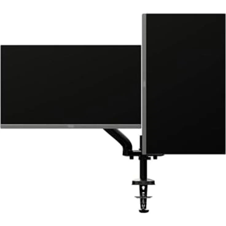 AOC AD110DX Dual-Monitorarm, Tischhalterung für 2 Bildschirme bis 32 Zoll, Schwarz, mit USB-Hub und 360° Schwenkfunktion – Bild 1