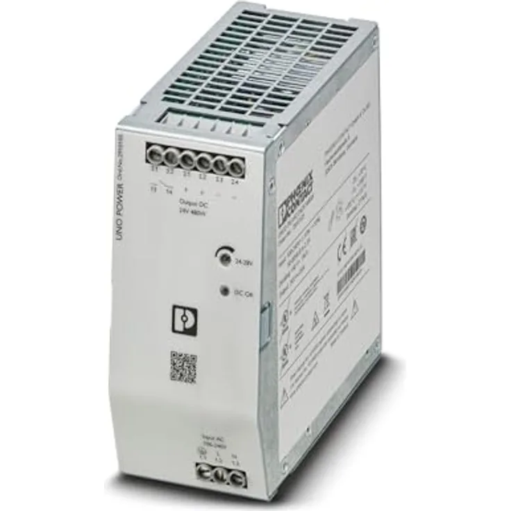 PHOENIX CONTACT UNO2 Getaktet Netzteil, 100 → 240V ac, 24V dc / 20A, DIN-Schienen Netzteil - Preisvergleich