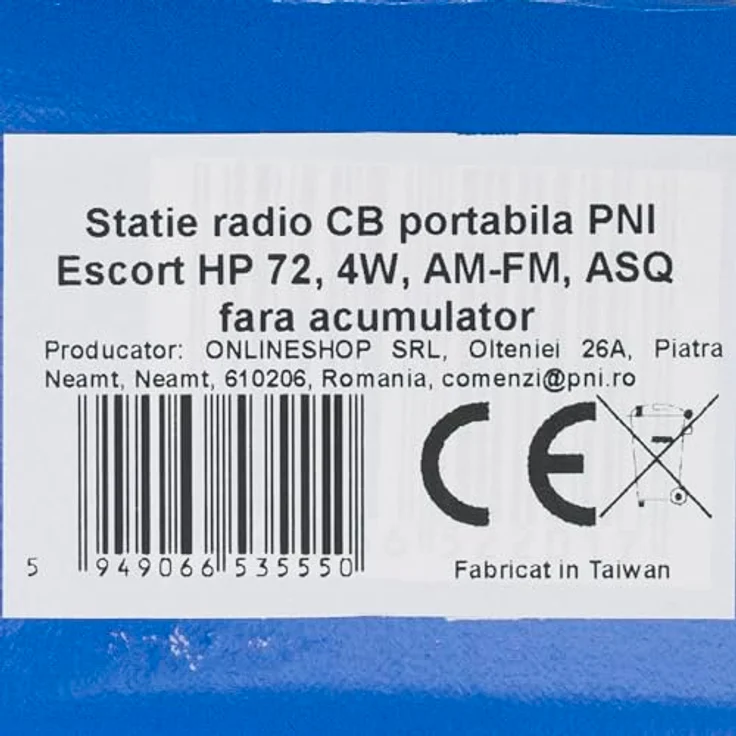 PNI Escort HP 72, Tragbarer CB-Radiosender 4W, AM-FM, ASQ, Dual Watch, Scan, ohne Batterie – Bild 9