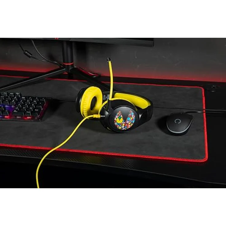 Konix Pac-Man Gaming Headset, kabelgebundenes Headset mit präzisem Audiosystem und integriertem Mikrofon, mehrfarbig – Bild 8