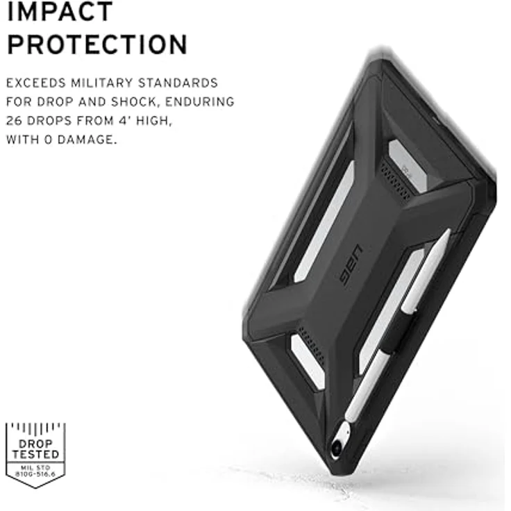 URBAN ARMOR GEAR Scout LT Case für Apple iPad 10.9 / iPad 11, Hülle mit Apple Pencil Halterung, verstärkten Ecken, schwarz – Bild 2