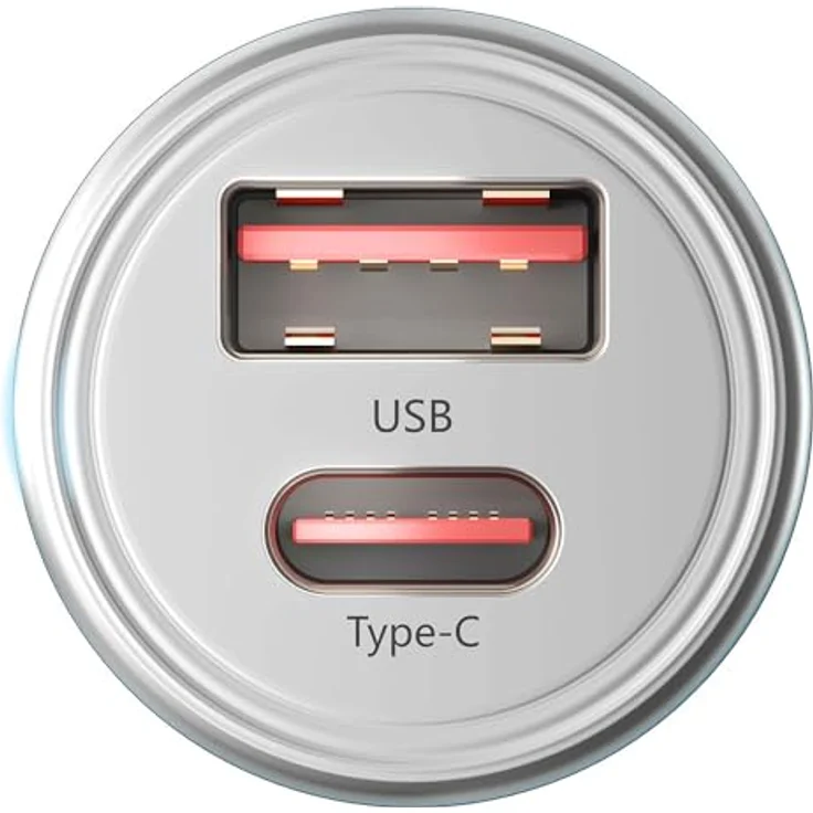 3mk Hyper Car Charger 45W, Ultrakompaktes Zigarettenanzünder-Ladegerät mit Dual USB und USB-C Port, Silber – Bild 8