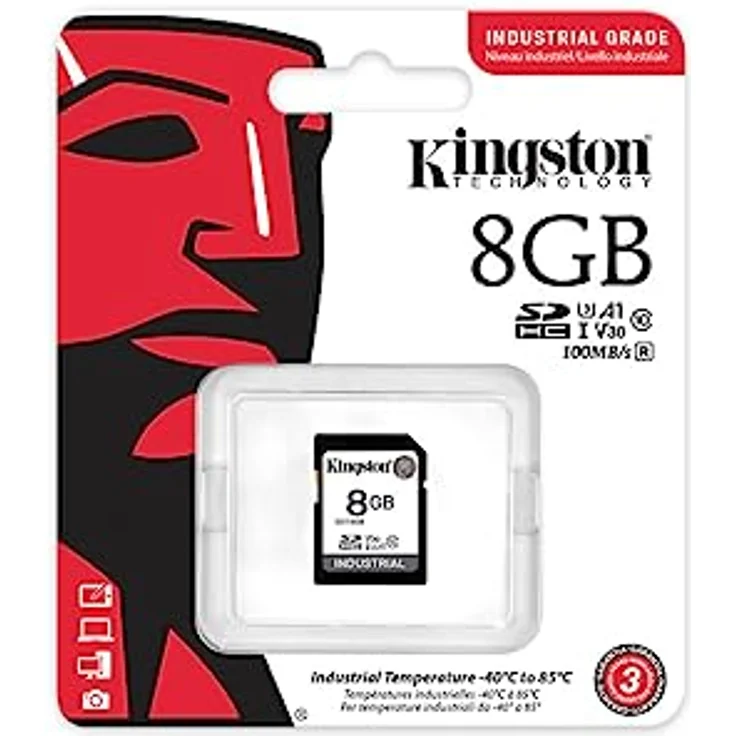 Kingston Industrial 8 GB SDHC Speicherkarte, schwarz, UHS-I U3, Class 10, V30 – Bild 3