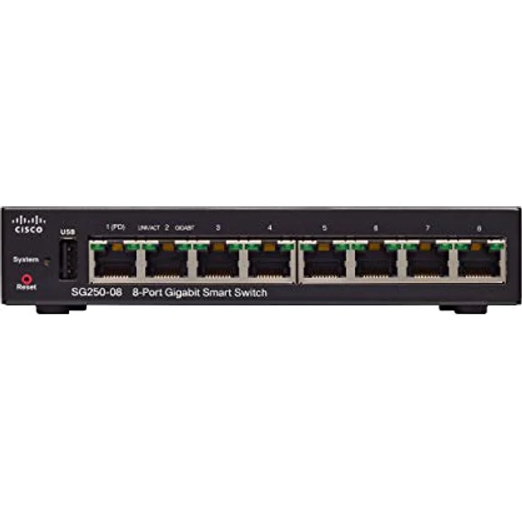 Cisco SG250-08 8 Ports Netzwerk-Switch Schwarz – Bild 3