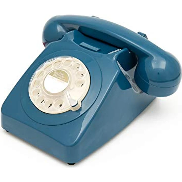 GPO 746ROTARYAZU Retro Telefon mit Wählscheibe im 70er Jahre Design - Azurblau, GPOROTARYAZU – Bild 2