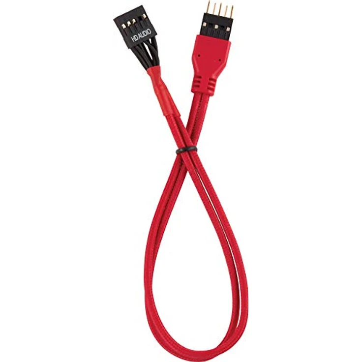 Corsair Premium Sleeved Front Panel Extension Kabel Verlängerungskit, Rot – Bild 2