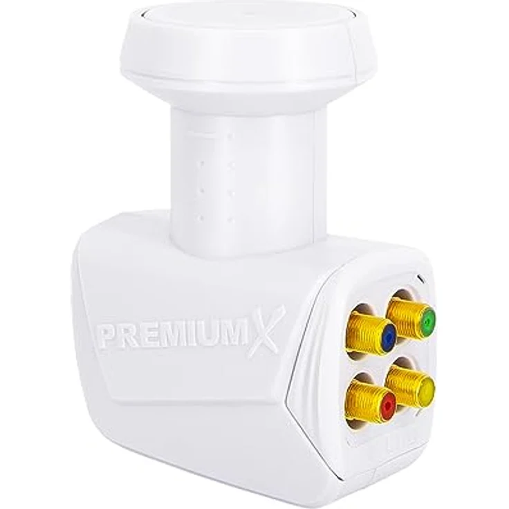 PremiumX SAT-Multischalter 5/8 Switch mit Quattro LNB in Weiß und 24 F-Steckern für bis zu 8 Teilnehmer, geeignet für HD und 4K – Bild 6