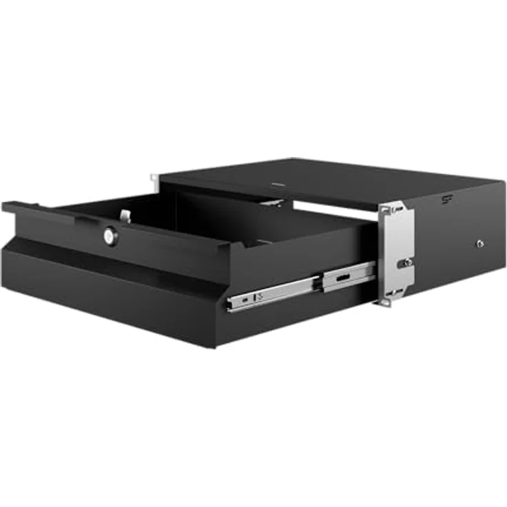 STALFLEX 19 Zoll Fachboden 3HE, stabiler Stahl-Fachboden für Netzwerkschrank mit 25 kg Traglast und 320 mm Tiefe, ideal zur Aufbewahrung von Kleingeräten – Bild 1