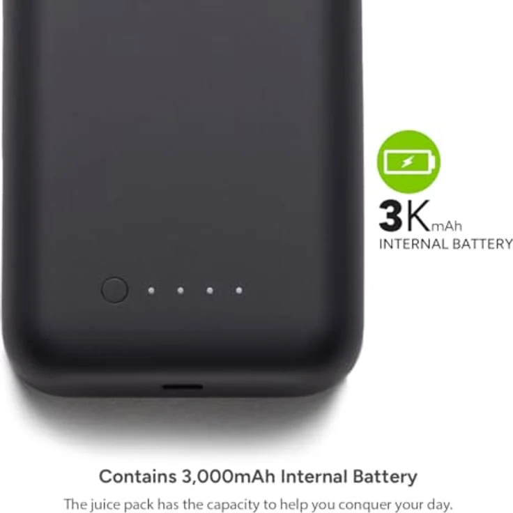 ZAGG mophie Juice Pack, Power Bank für iPhone 15, 2.400mAh Hülle mit Akku, 6-Fuß Fallschutz, schlankes Design, USB-C-Anschluss (Schwarz) – Bild 3
