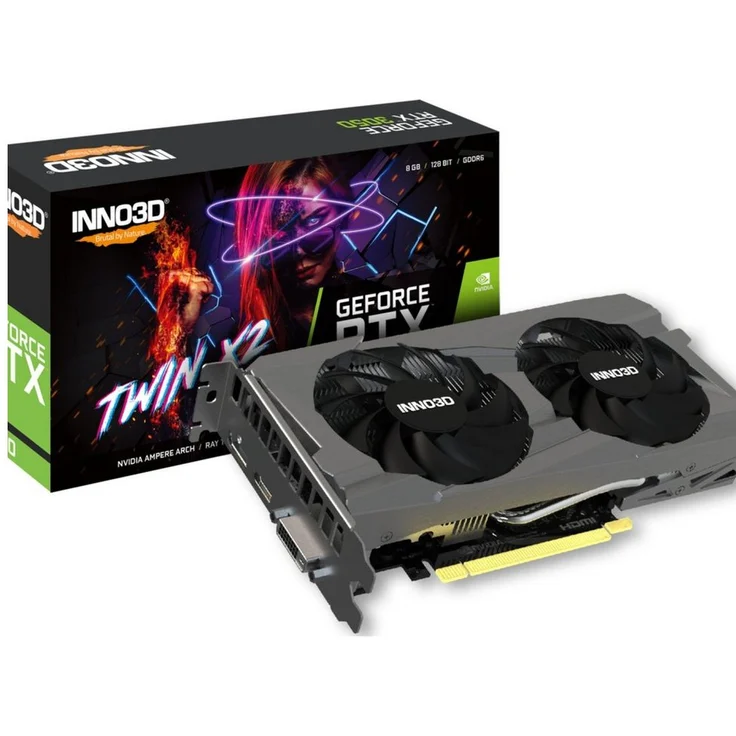 Inno3D GeForce RTX 3050 Twin X2 Grafikkarte, Next-Gen-Grafikkarte – Bild 1