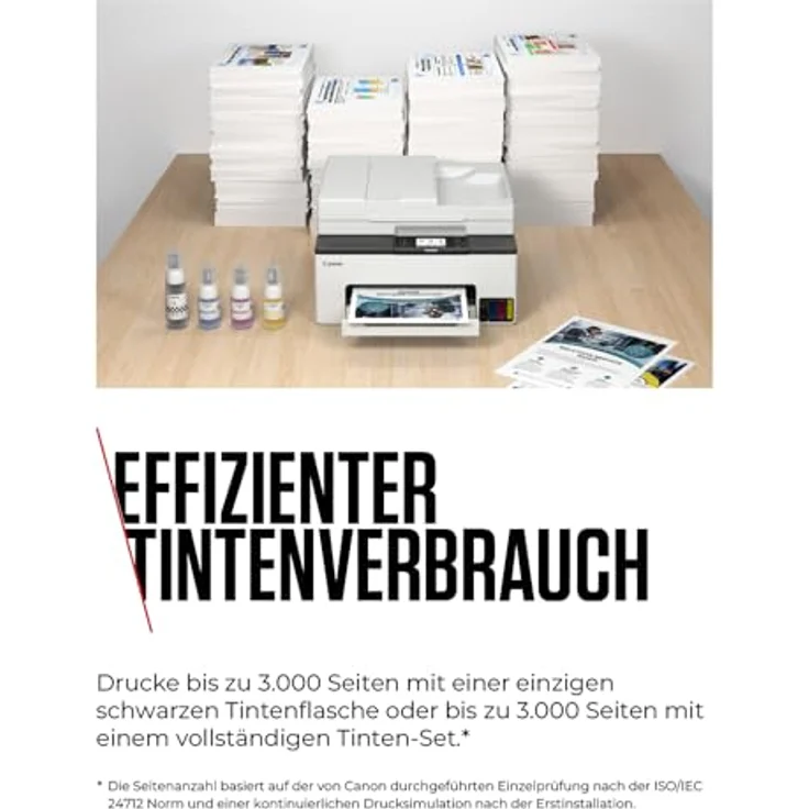 Canon MAXIFY GX2050, 4-in-1 Tintenstrahldrucker mit WLAN, ADF, Duplexdruck, 250 Blatt Kassette und 6 x Tintenflaschen, DIN A4 – Bild 3