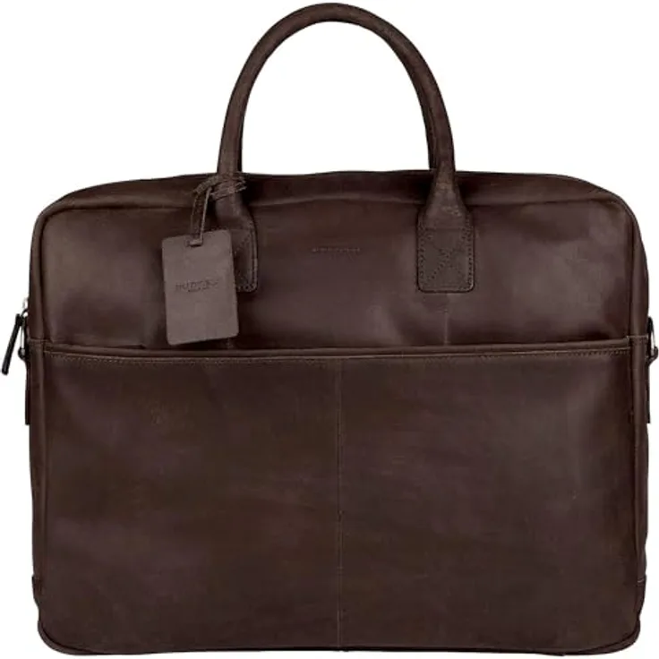 Burkely Vintage Max Aktentasche, 44 cm Ledertasche mit Laptopfach, braun