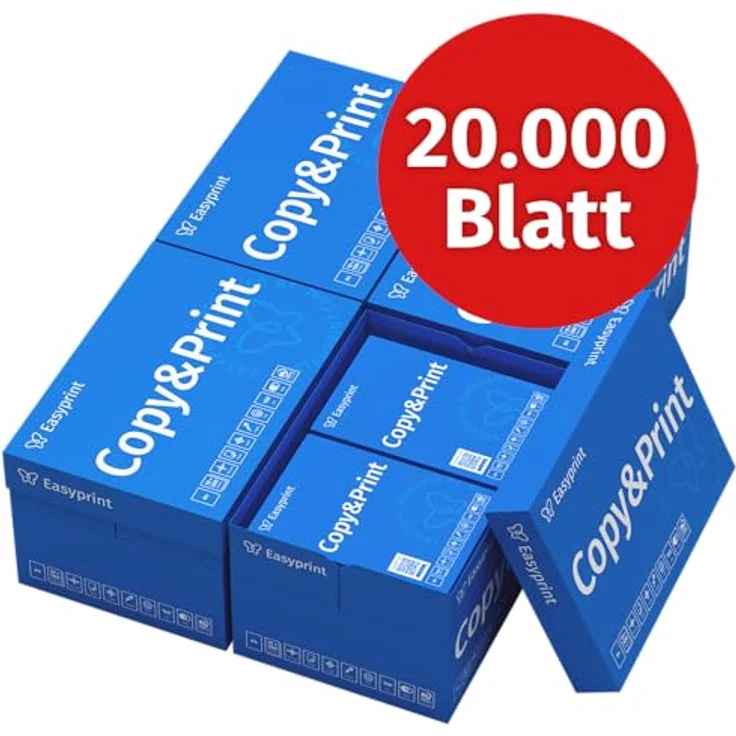 Easyprint Easyprint Druckerpapier Kopierpapier 20000 Blatt 40 x 500 A4 Premium Hochweiß CIE 160 PEFC Umweltzertifikat – Bild 2