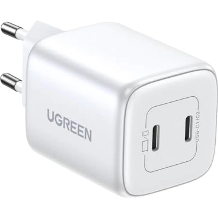 UGREEN Nexode 45W Dual USB-C PD Charger (25W+20W), weiß – Bild 2