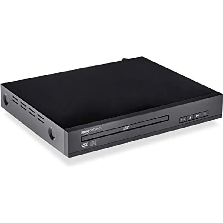 Amazon Basics Mini-DVD-Player mit Text-to-Speech-Technologie, RCA und Fernbedienung, Schwarz – Bild 2