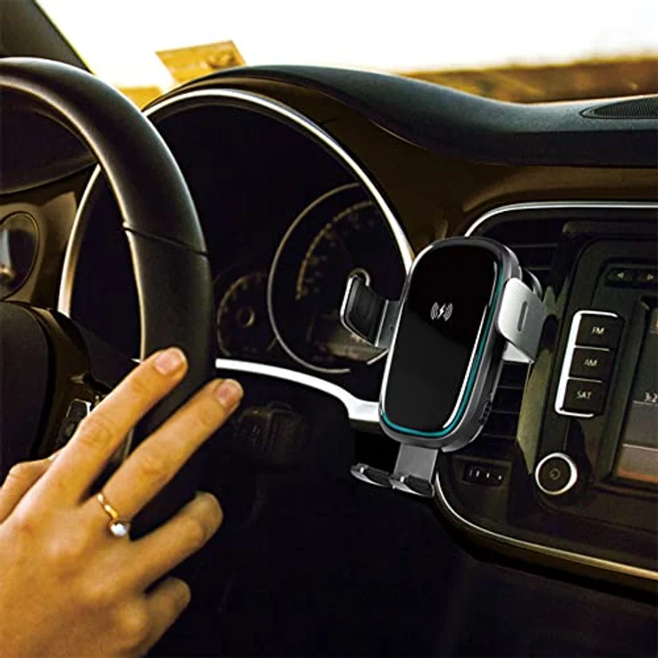LogiLink PA0277, Kabellose Smartphone-Ladehalterung für Kfz-Lüftungsschacht, Schwarz, 15 W High-Speed-Laden, 360° drehbar – Bild 4