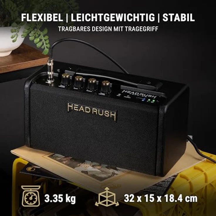 HeadRush FRFR GO, Modeling Combo Verstärker für E-Gitarre, 30 Watt, Bluetooth, 13 Stunden Akkulaufzeit, kompaktes Design – Bild 4