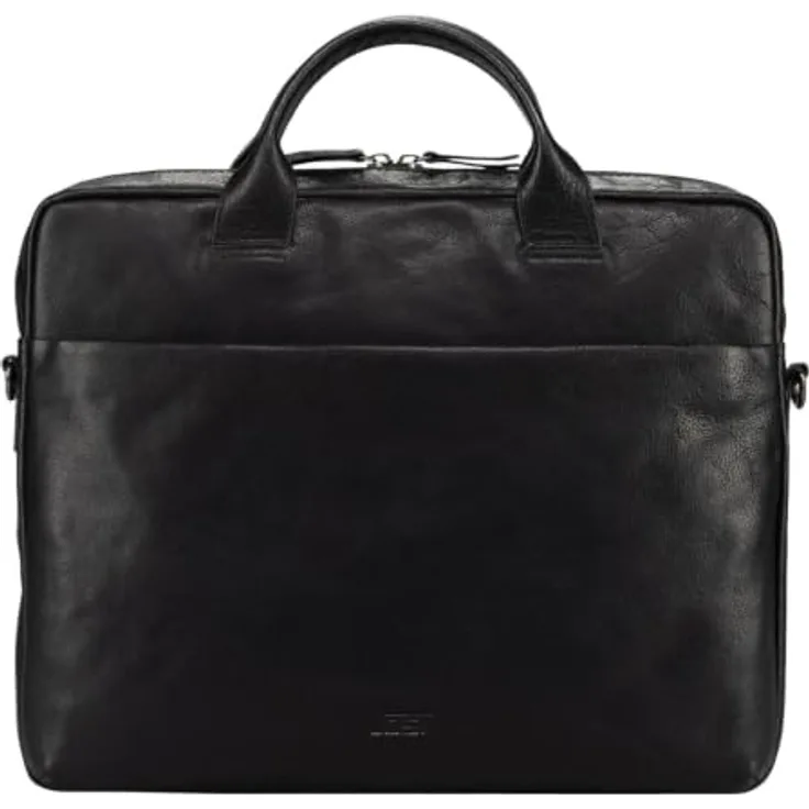 Jost Glasgow Aktentasche aus Leder, 37 cm mit Laptopfach, schwarz
