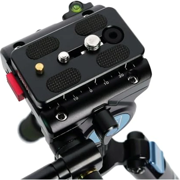 Sirui VA-5 Fluid Videoneiger (mit Schnellwechselplatte 69mm, flache Basis, Aluminium) schwarz – Bild 4