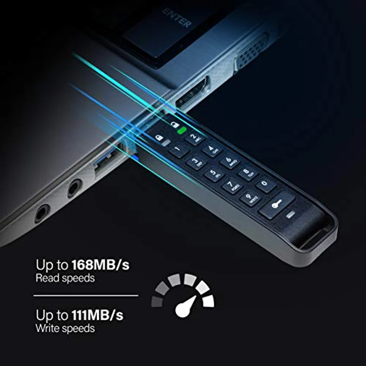 iStorage IS-FL-DAP3-B-32 32GB datAshur Personal2 256-bit USB 3.0 USB-Stick mit Hardwareverschlüsselung – Bild 2