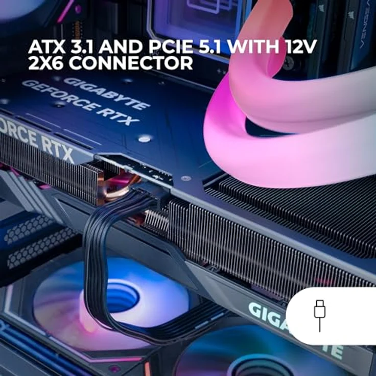 Mars Gaming MPB1000P Fuente Alimentación Modular ATX 3.1 1000W 10 Años Garantía 80Plus Gold Negro, 80Plus Gold-Zertifizierung, 10 Jahre Garantie, Modulares Design – Bild 5