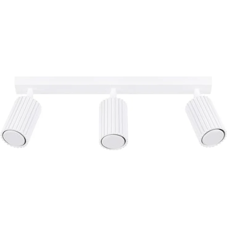 SOLLUX lighting Deckenlampe Aluminium 3 Flammig Karbon Weiß - Deckenleuchte für stilvolle Beleuchtung – Bild 1