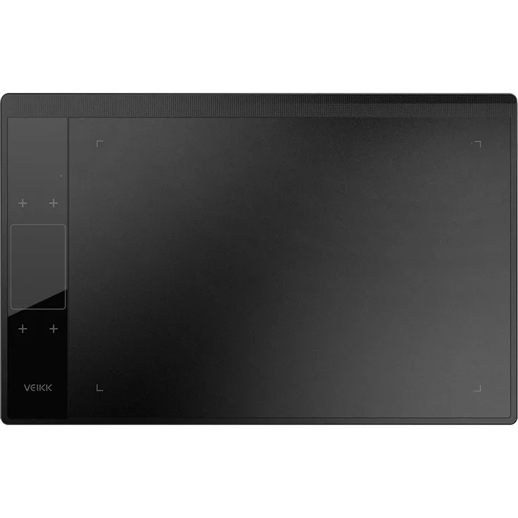 VEIKK A30 Grafiktablett, 10x6 Zoll mit batterielosem Stift und 8192 Druckstufen, schwarz, inklusive 4 Touch-Tasten und Gestenpad
