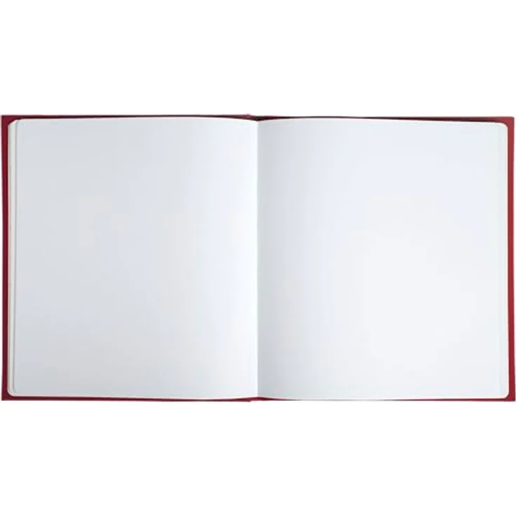Exacompta Gästebuch Ref 391E, 21 x 19 cm, glänzender Kunstledereinband mit holografischem Stempel, 140 weiße Seiten, rot – Bild 3