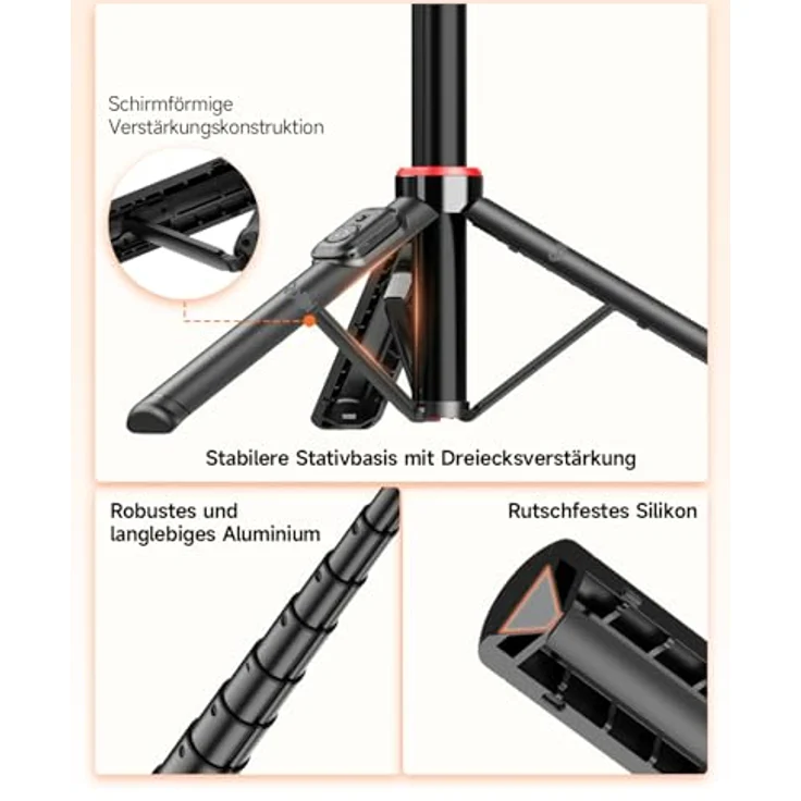 Rollei MagPod Easy Creator, All-in-One-Stativ mit magnetischer Halterung, Schwarz – Bild 7