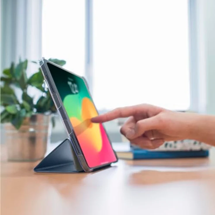Hama Tablet Hülle für Apple iPad Air 13" (stoßfeste Schutzhülle, Standfunktion, transparente Rückseite) dunkelblau – Bild 5