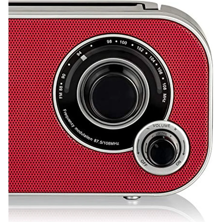 Roadstar TRA-2235 rot tragbares Radio mit Kopfhöreranschluss (UKW, Mono-Breitbandlautsprecher) – Bild 4