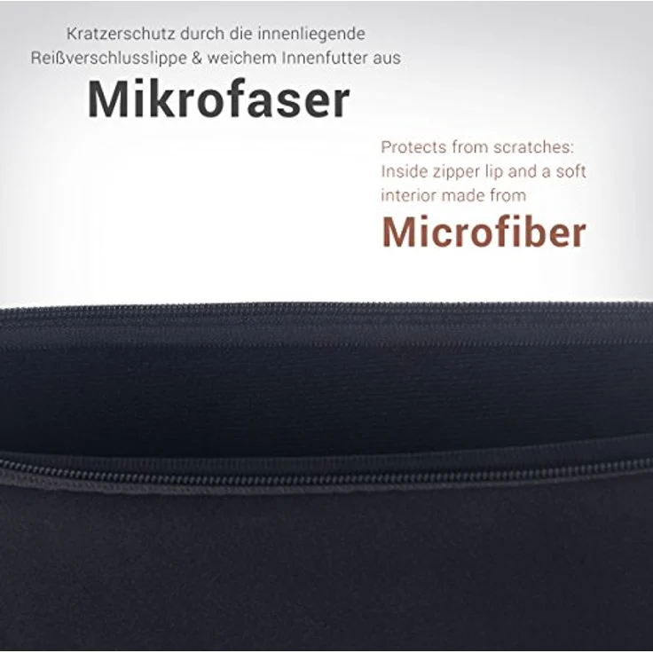 honju Darkroom Neopren Sleeve für Apple MacBook Neo, mit Mikrofaser Innenseite, großem Außenfach und leichtgängigem Reißverschluss – Bild 5