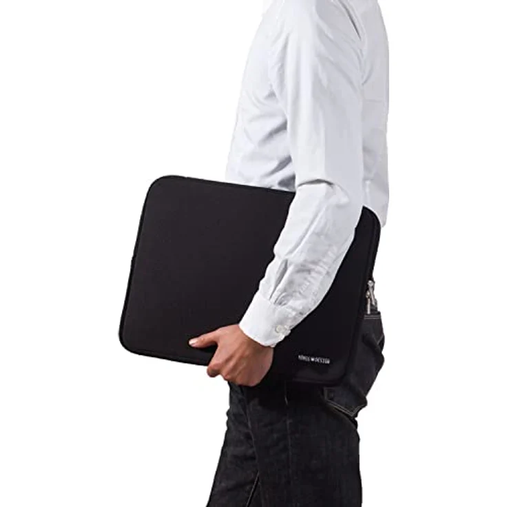 König Design Laptoptasche 16 Zoll Stoßfeste Notebookhülle Schwarz, ultraleicht und zeitlos – Bild 5