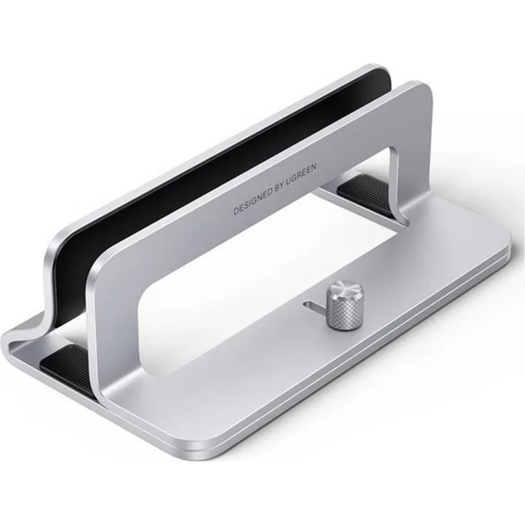 UGREEN 20471 Notebook-Ständer, vertikaler Laptop-Halter aus Aluminium mit einstellbarer Breite und Anti-Rutsch-Schutz für Geräte bis 17,3 Zoll