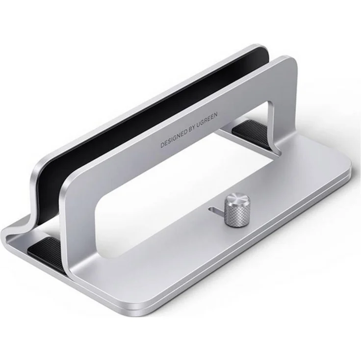 UGREEN 20471 Notebook-Ständer, vertikaler Laptop-Halter aus Aluminium mit einstellbarer Breite und Anti-Rutsch-Schutz für Geräte bis 17,3 Zoll