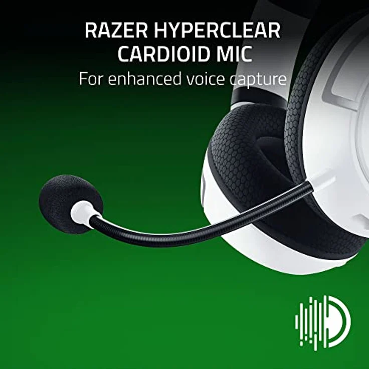 Razer Kaira HyperSpeed - Kabelloses Multiplattform-Gaming-Headset für Xbox (HyperSpeed Wireless, Triforce 50-mm-Treiber, HyperClear Kardioiden-Mik, FlowKnit Memory Foam Ohrpolster) Weiß – Bild 4