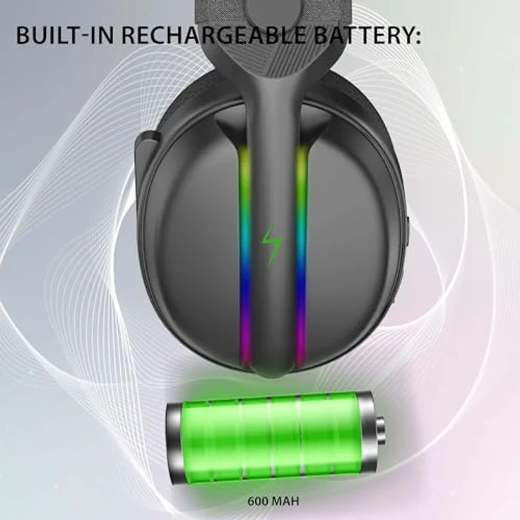 Subsonic Wireless Headset All Platforms, Gaming Headset mit 7.1 Sound, kabellos, RGB-LEDs, einziehbares Mikrofon, schwarz – Bild 3