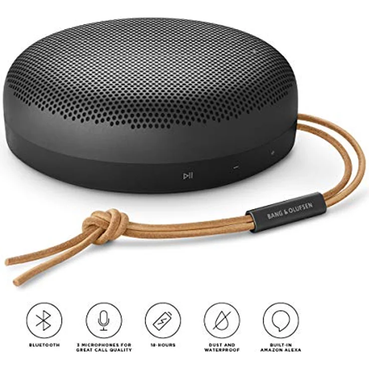 Bang & Olufsen Beosound A1 (2. Gen) – Kabelloser tragbarer IP67 wasserdichter Bluetooth-Lautsprecher mit 360° Sound + 3 Mikrofone, Alexa und USB-C Ladekabel, 18 Stunden Akkulaufzeit - Schwarz Anthra – Bild 2