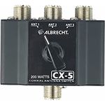 Albrecht CX-5, 3-Wege Antennenschalter für CB-Funk, max. 200 W, Frequenzbereich 0 - 500 MHz, PL-Anschlüsse