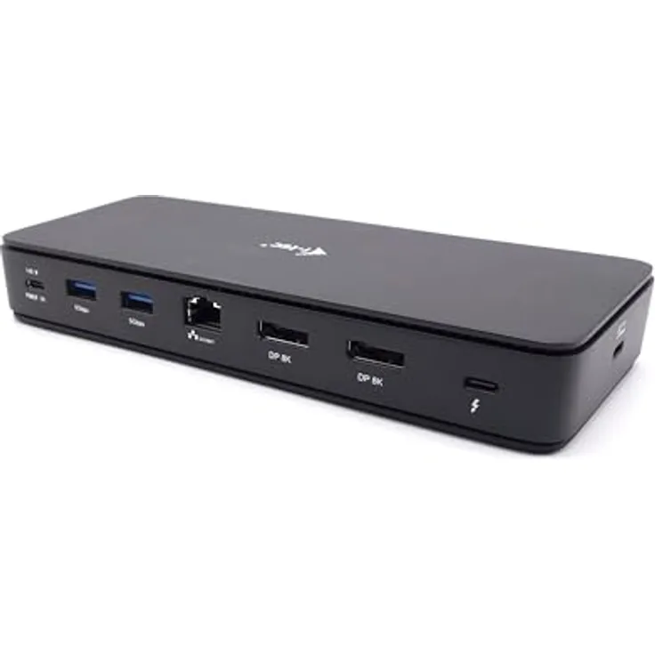i-tec Thunderbolt 4 Generation 3 2X Display Dock 7X USB, 2.5 GLAN, PD 92W, 1m TB4 Cable, Laptop-Dockingstation in Schwarz