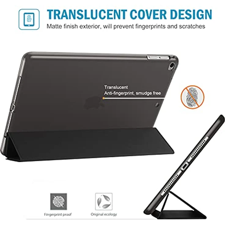 ProCase Soft Hülle für iPad 9.7 Zoll 6. Generation 2018/5. Generation 2017 /iPad Air 1/2, Weich TPU Schutzhülle mit transluzenter Rückseite – Schwarz – Bild 5