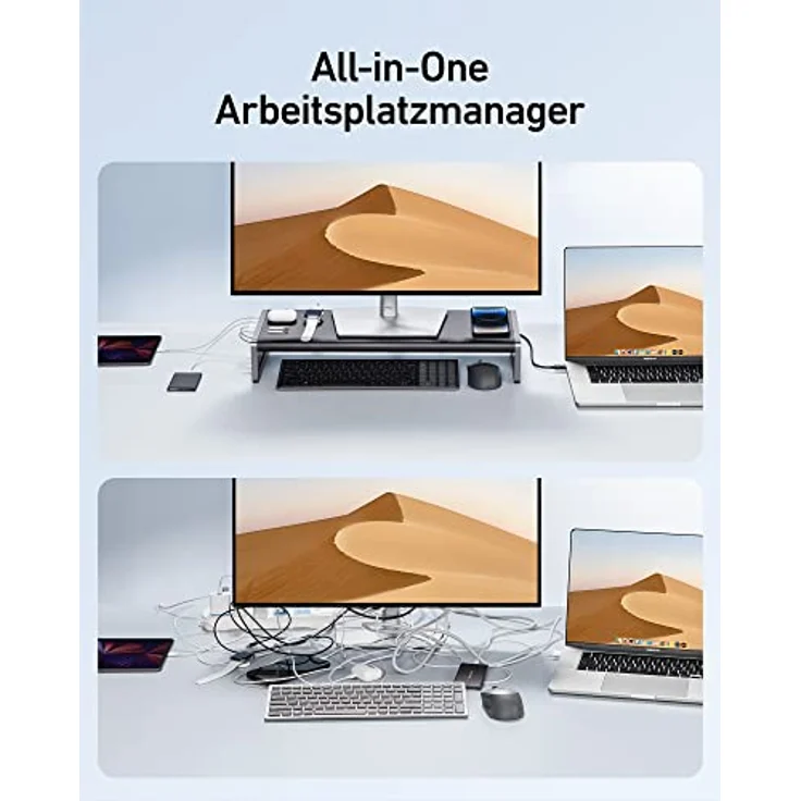 Anker 675 USB-C Docking Station (12-in-1) mit 10 Gbps USB-C Anschlüssen, 4K@60Hz HDMI Bildschirm, kabellosem Ladegerät, in schwarz – Bild 3