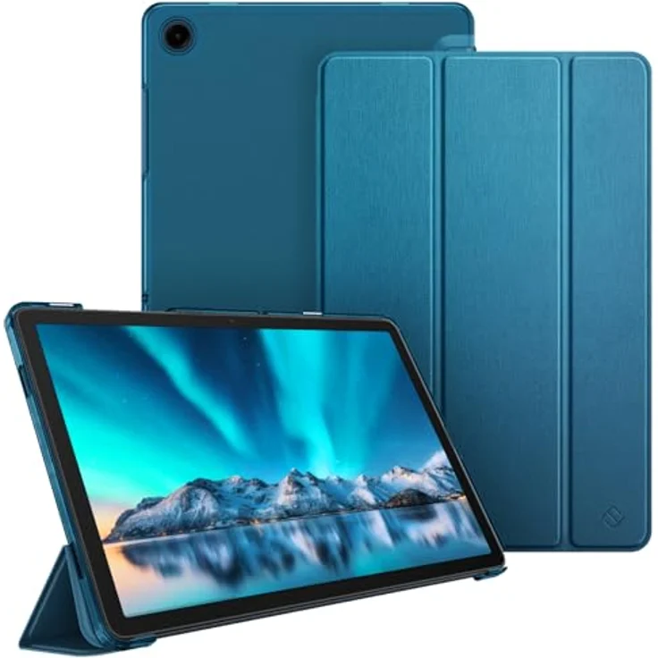 Fintie Hülle für Samsung Galaxy Tab A11+ Plus 11" 2025 / Tab A9+ Plus 11 Zoll 2023, Ultradünn mit Translucent Rückseite, Pfauenblau – Bild 1
