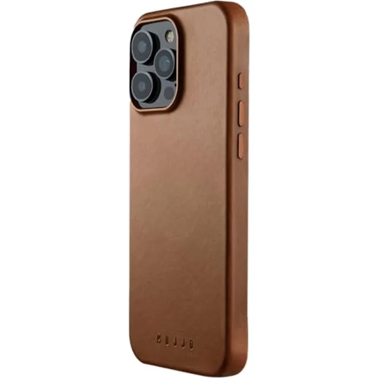 Mujjo Leather Case iPhone 16 Pro Max Braun - Hochwertiges Veloursleder, MagSafe-kompatibel, ultra-langlebig