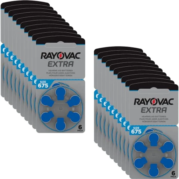 Rayovac - EXTRA Advanced - 675 - 1,4 Volt Zinc Air - 6er Blister – Bild 2